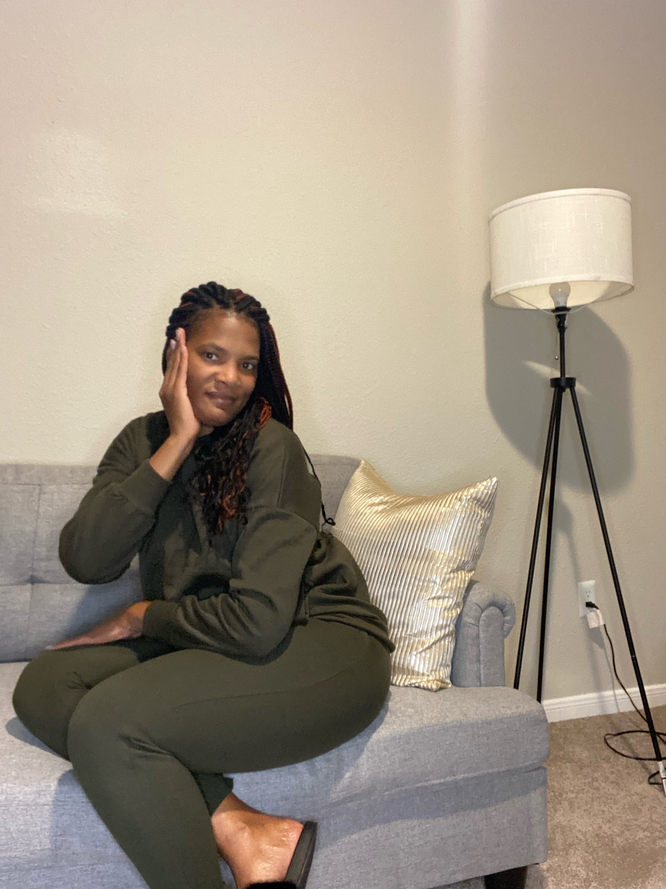 Dark Olive Stretch Sweater