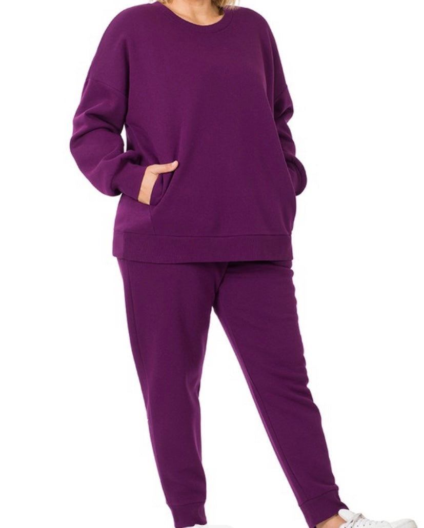 Plum Jogger Set Plus