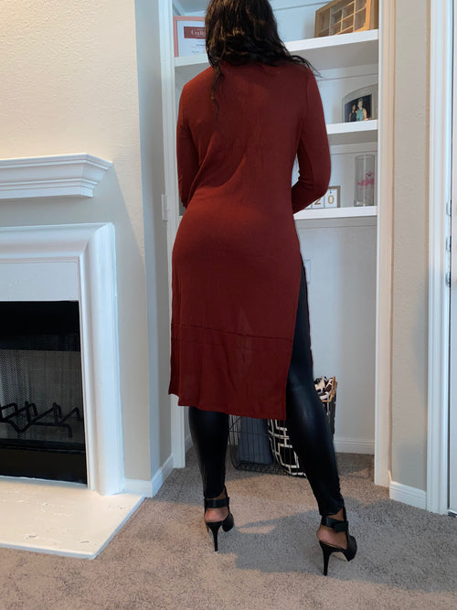 Double Side Split Cardigan